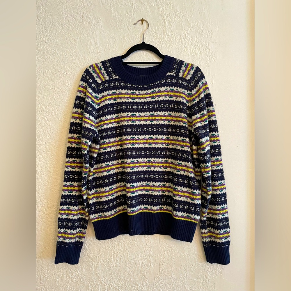 J. Crew Fair Isle Crew Neck Sweater XL